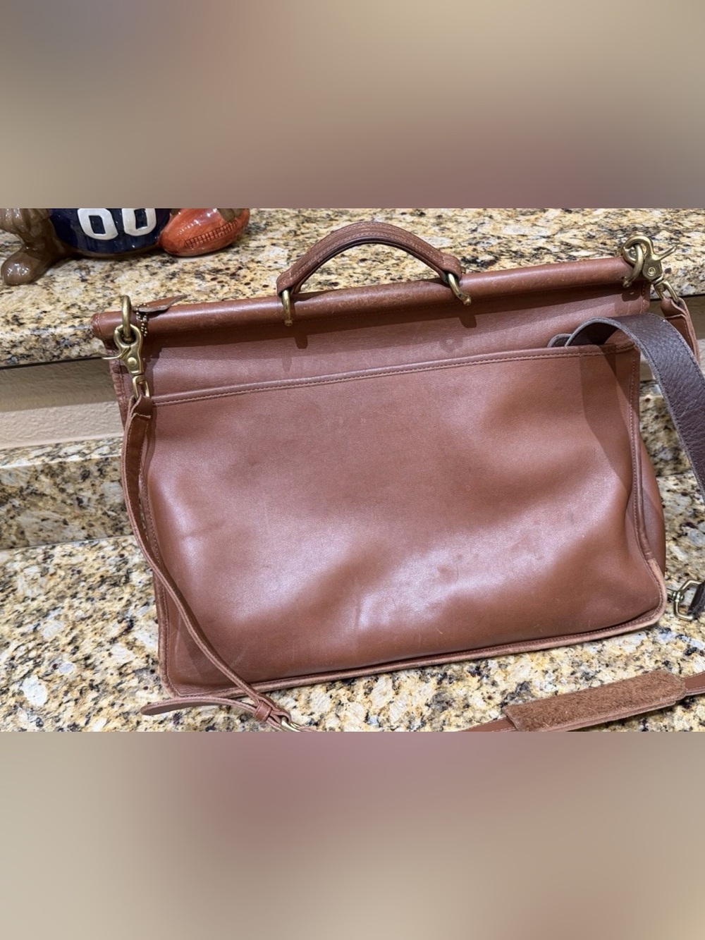 Vintage Coach Messenger Bag Brown Leather Made in USA - Picture 8 of 12